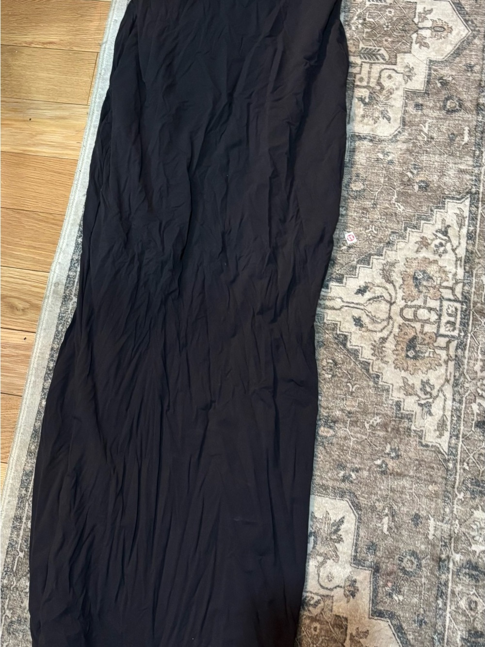 SKIMS Black Maxi Dress - Sleek Floor-Length Silhouette